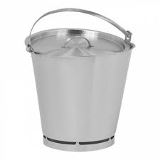 Edelstahleimer graduiert 10L